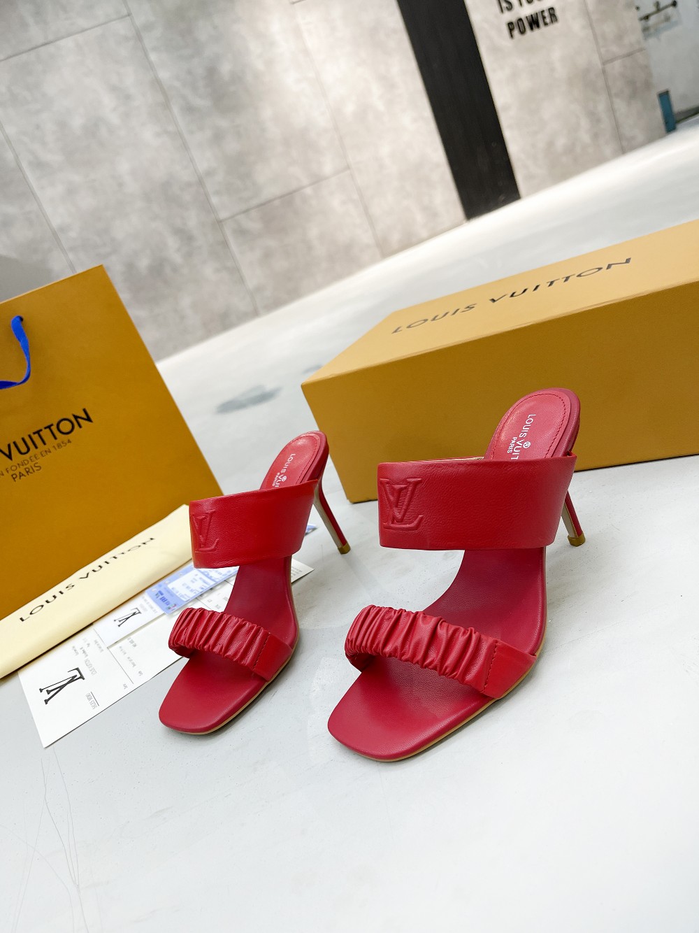 Louis Vuitton Women’s Drapy Mule Red For Women LV - Image 7
