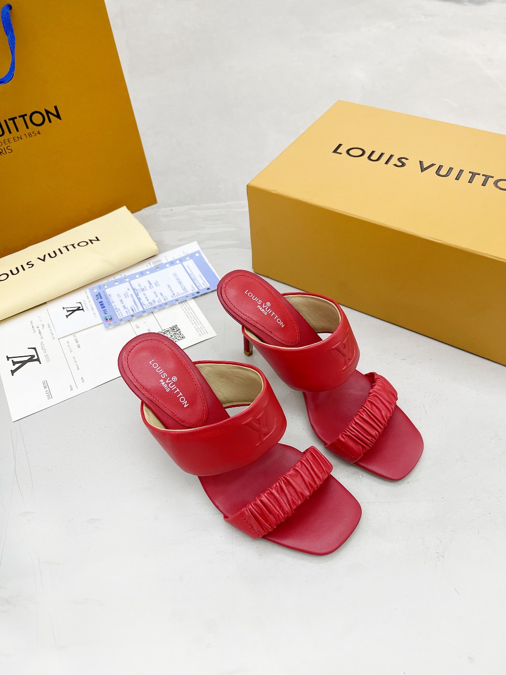 Louis Vuitton Women’s Drapy Mule Red For Women LV - Image 5