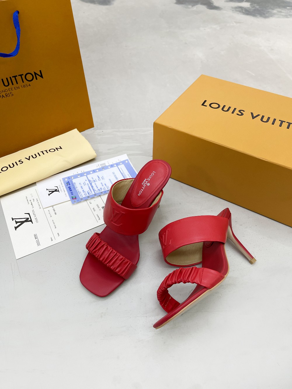 Louis Vuitton Women’s Drapy Mule Red For Women LV