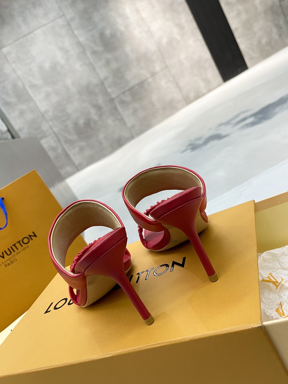 Louis Vuitton Women’s Drapy Mule Red For Women LV - Image 2