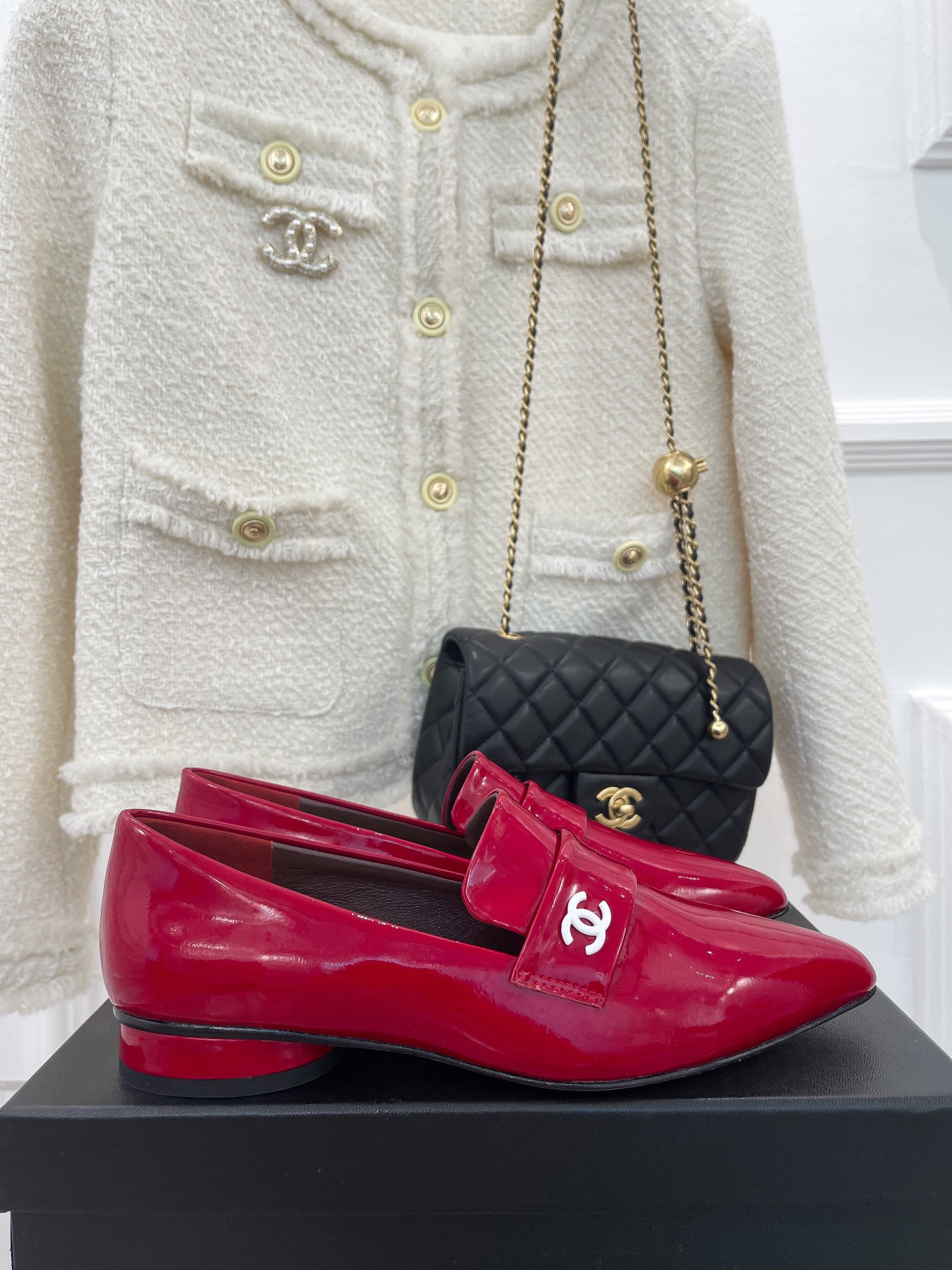 Chanel Women’s Loafer With Logo Red For Women - Image 5