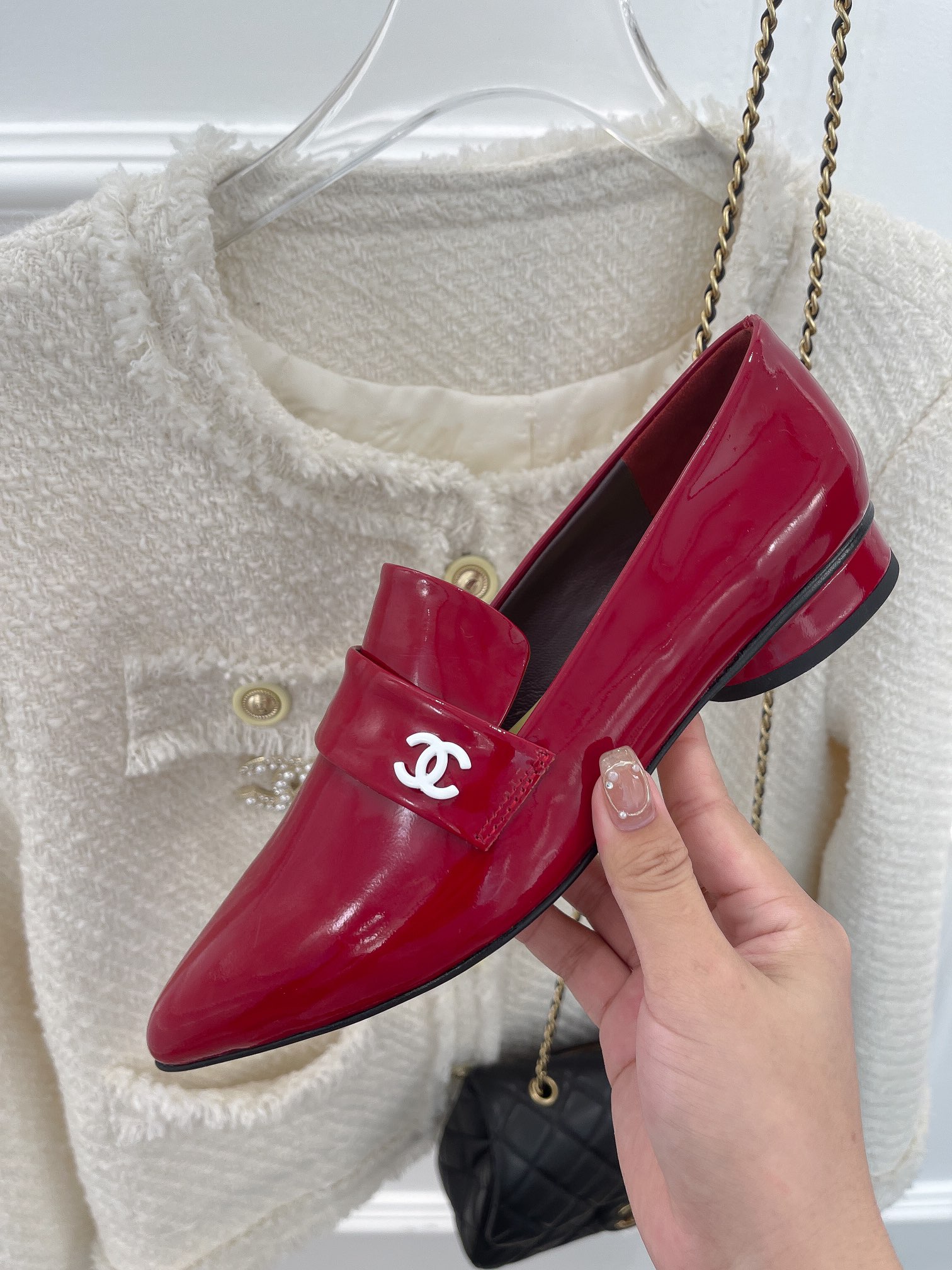 Chanel Women’s Loafer With Logo Red For Women - Image 4