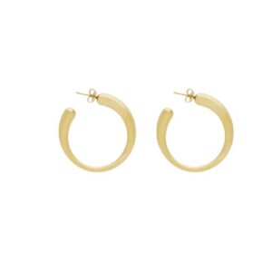 Saint Laurent Organic Hoop Earrings Gold For Women 774488Y15008030