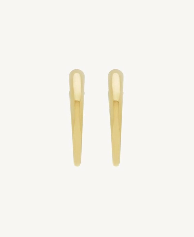 Saint Laurent Organic Hoop Earrings Gold For Women 774488Y15008030 - Image 2