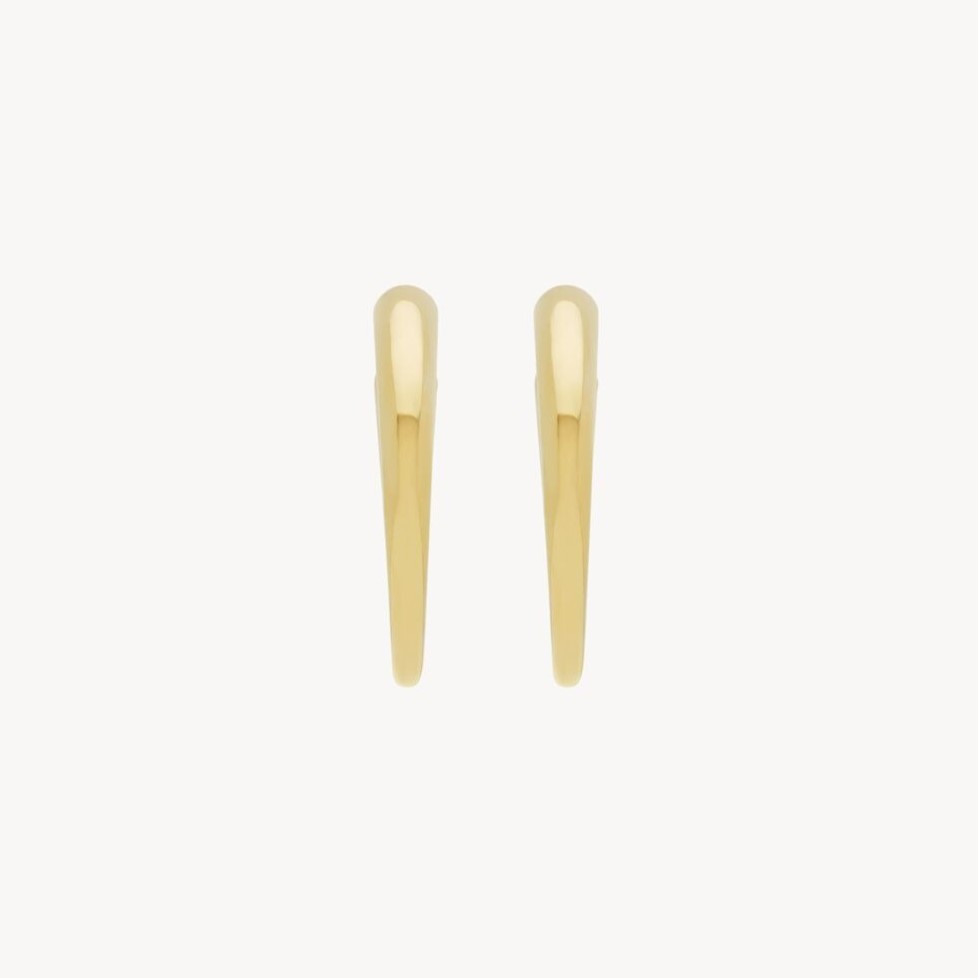 Saint Laurent Organic Hoop Earrings Gold For Women 774488Y15008030 - Image 5