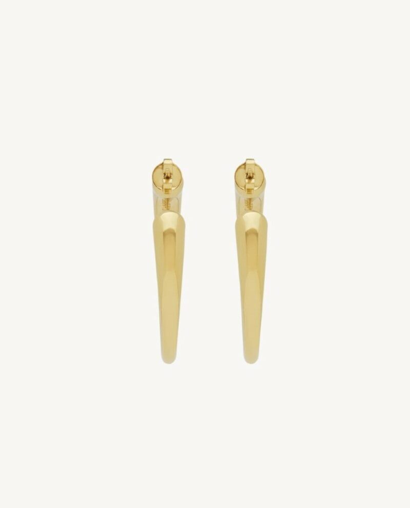 Saint Laurent Organic Hoop Earrings Gold For Women 774488Y15008030 - Image 3