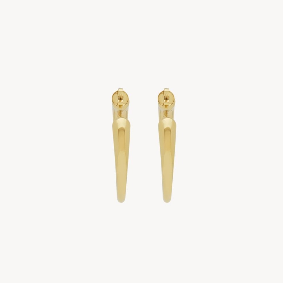 Saint Laurent Organic Hoop Earrings Gold For Women 774488Y15008030 - Image 6