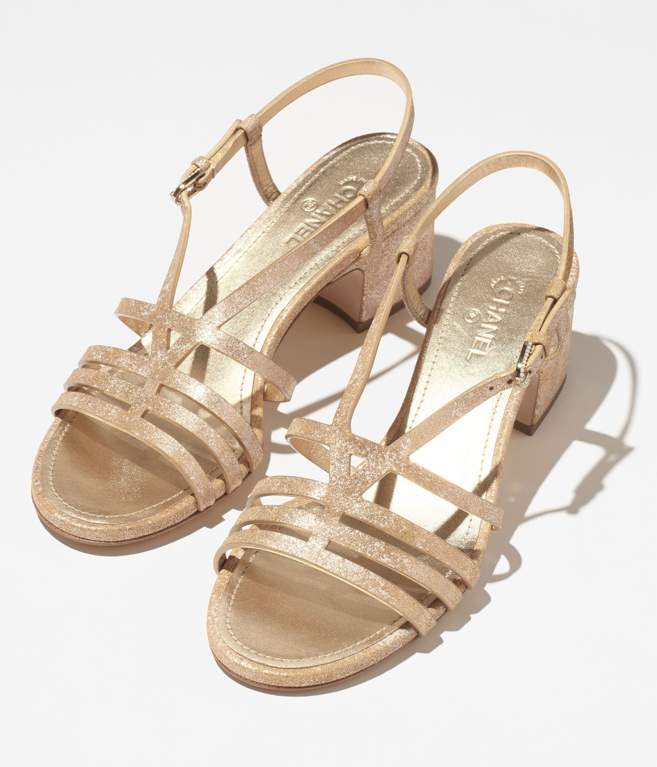 Chanel Gold Sandals For Women G45592 B16078 NW183 - Image 9