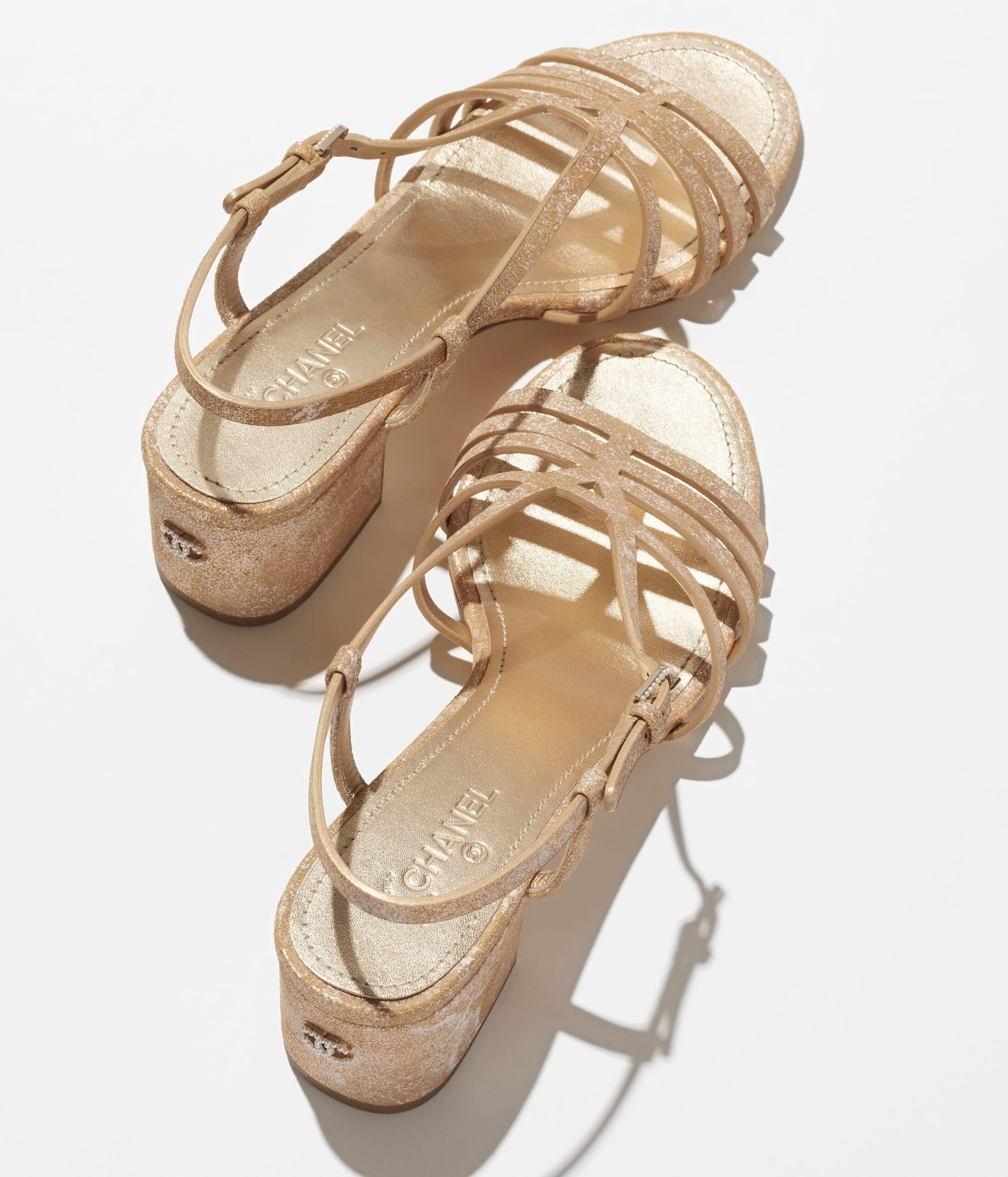 Chanel Gold Sandals For Women G45592 B16078 NW183 - Image 10