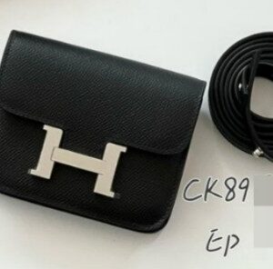 CONSTANCE SLIM WALLET – BELT BAG – size 30x100x125mm (BxHxL) – Black