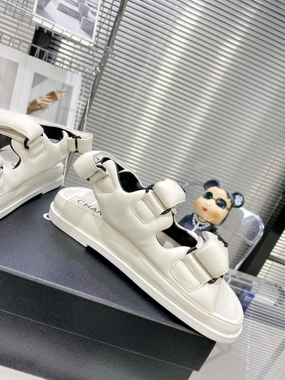 Chanel Women’s Sandals With Chanel Logo White For Women - Image 8