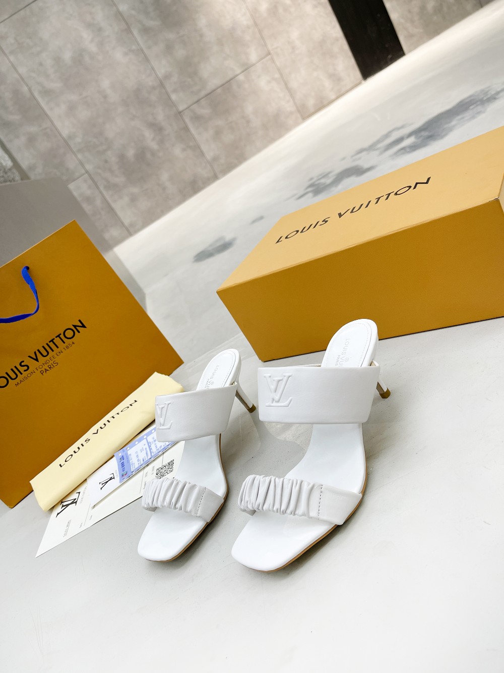 Louis Vuitton Women’s Drapy Mule White For Women LV - Image 7