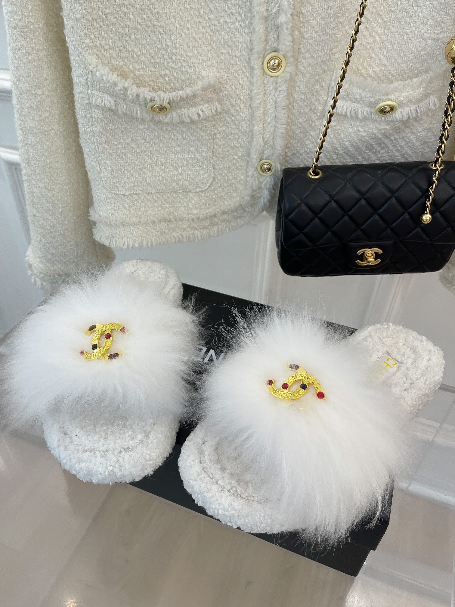 Chanel Women’s Mules White For Women 0,7in/ 2cm - Image 8