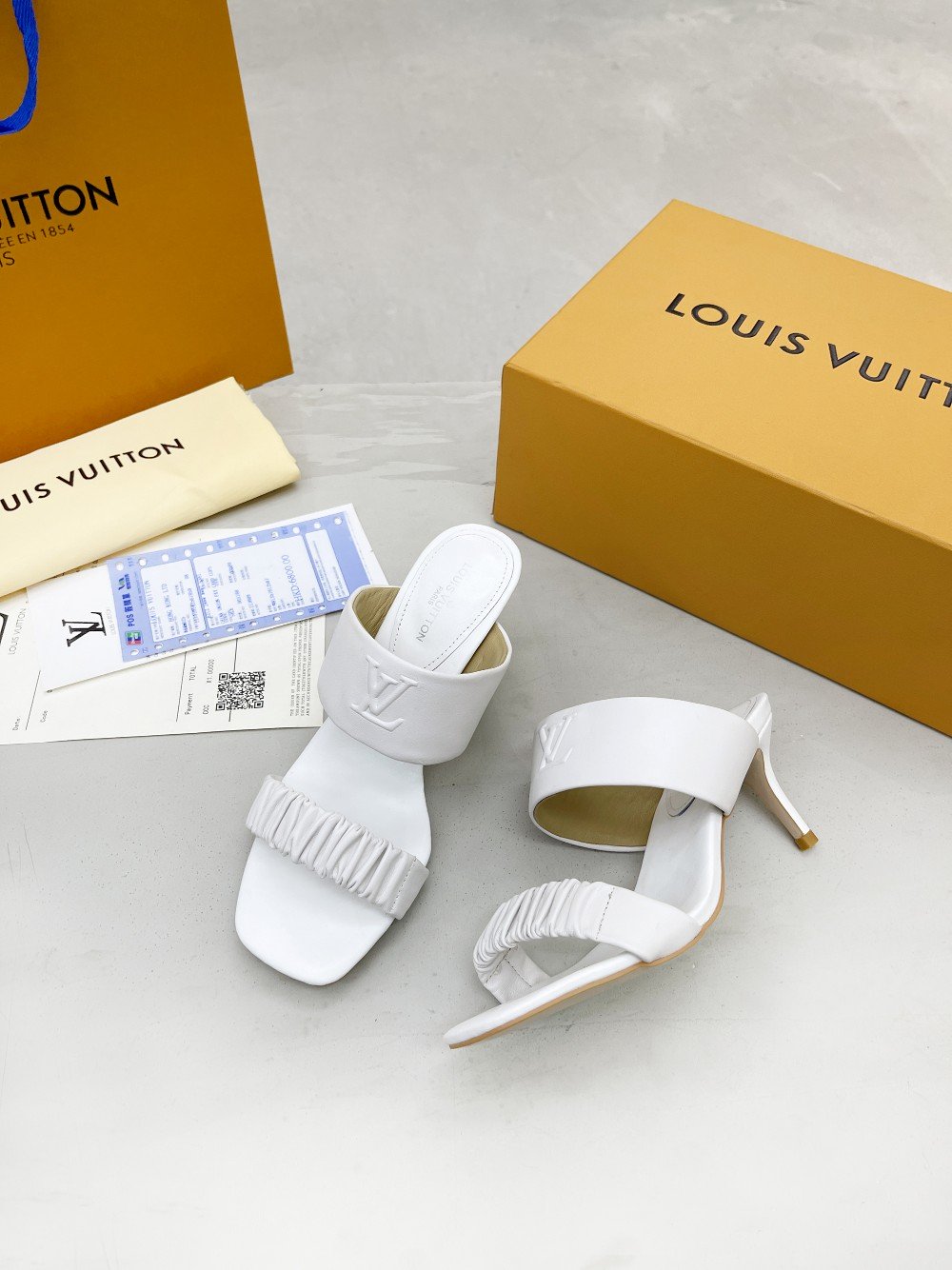 Louis Vuitton Women’s Drapy Mule White For Women LV - Image 5