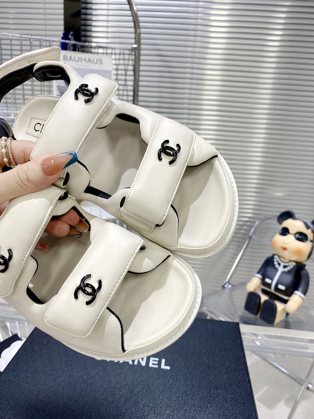 Chanel Women’s Sandals With Chanel Logo White For Women - Image 6