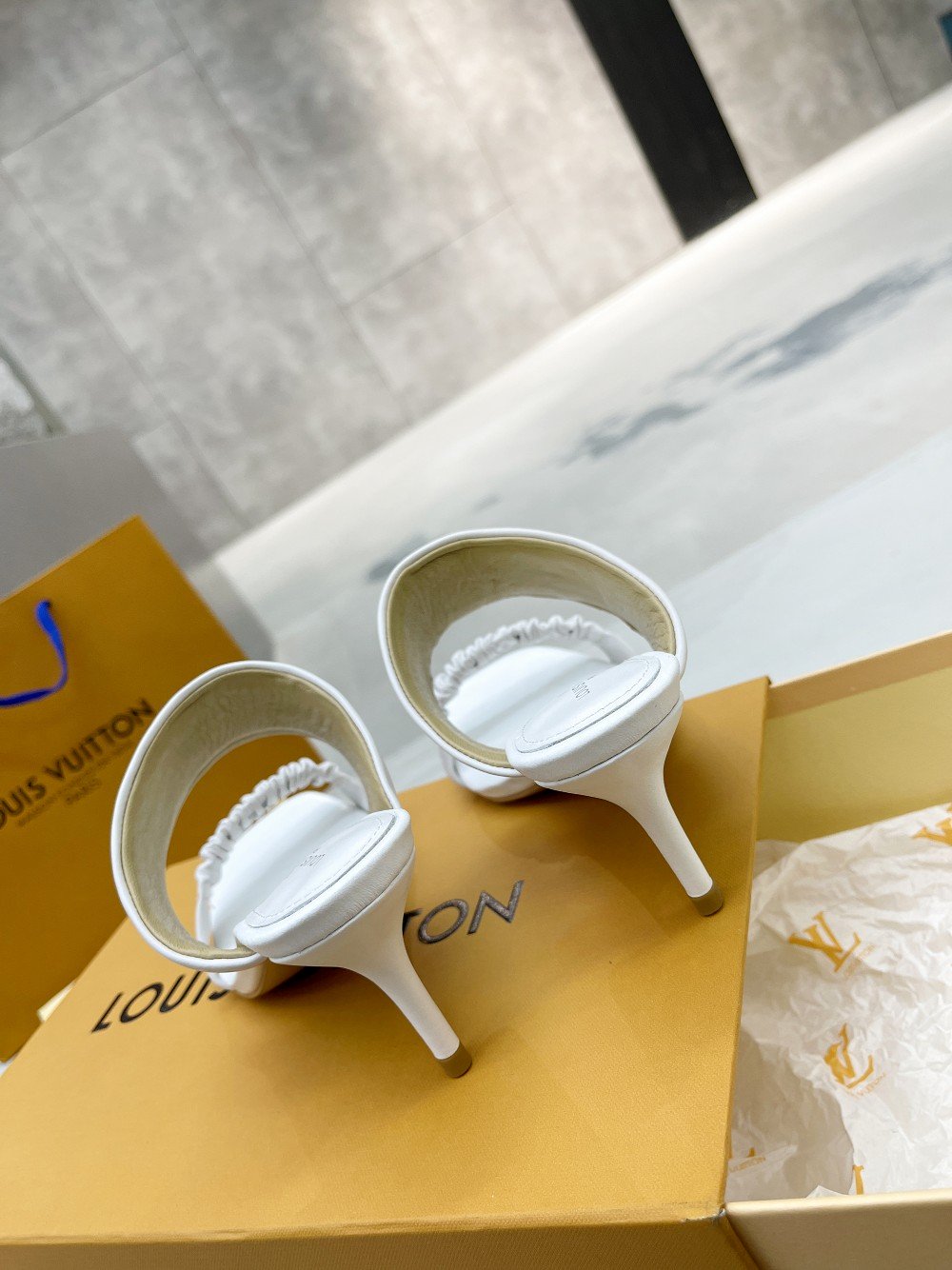 Louis Vuitton Women’s Drapy Mule White For Women LV - Image 3