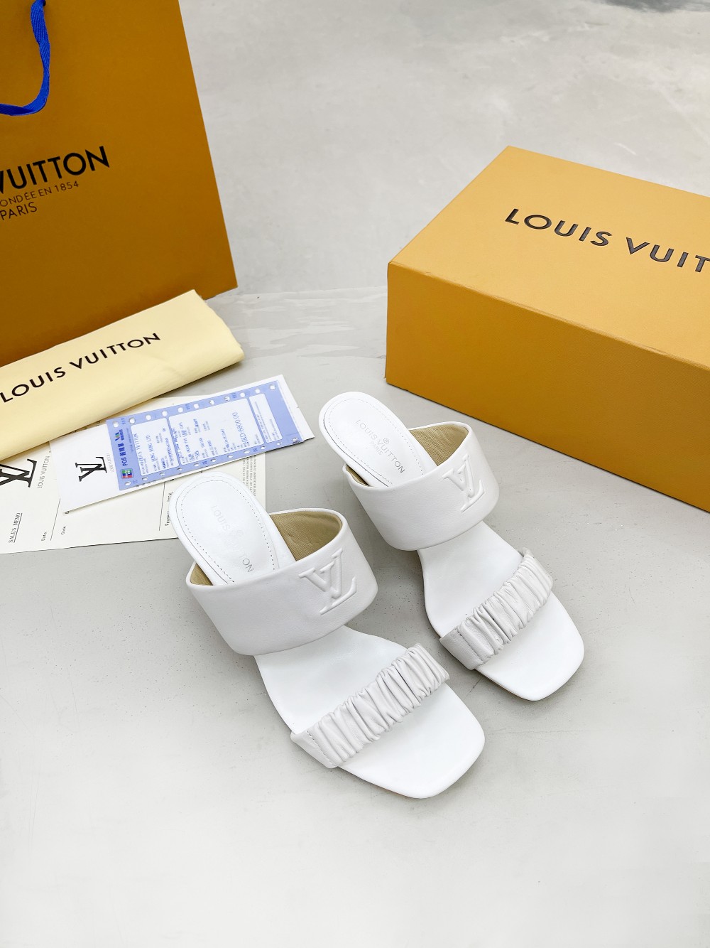 Louis Vuitton Women’s Drapy Mule White For Women LV