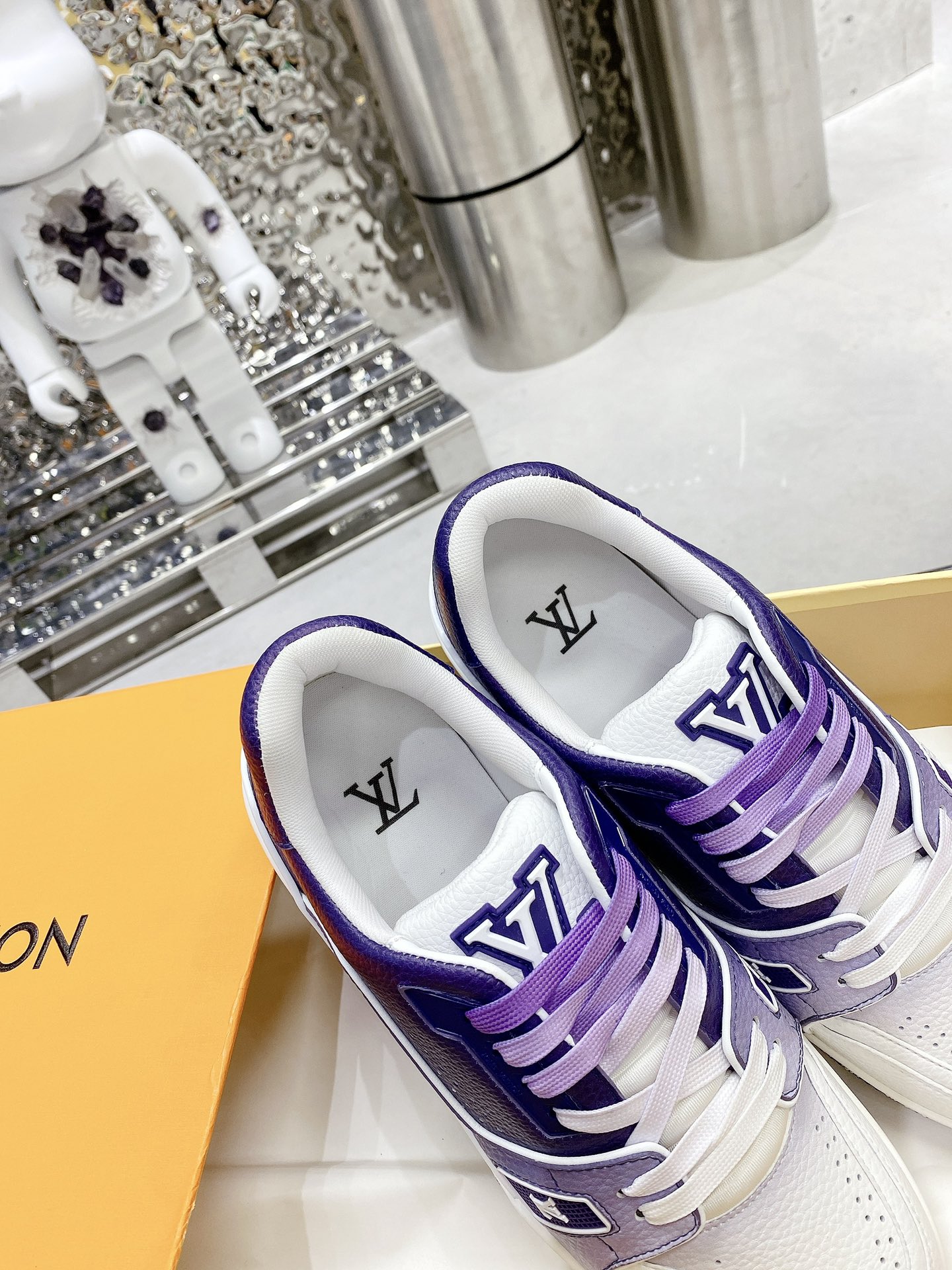 Louis Vuitton Women’s LV Trainers Violet For Women LV - Image 3