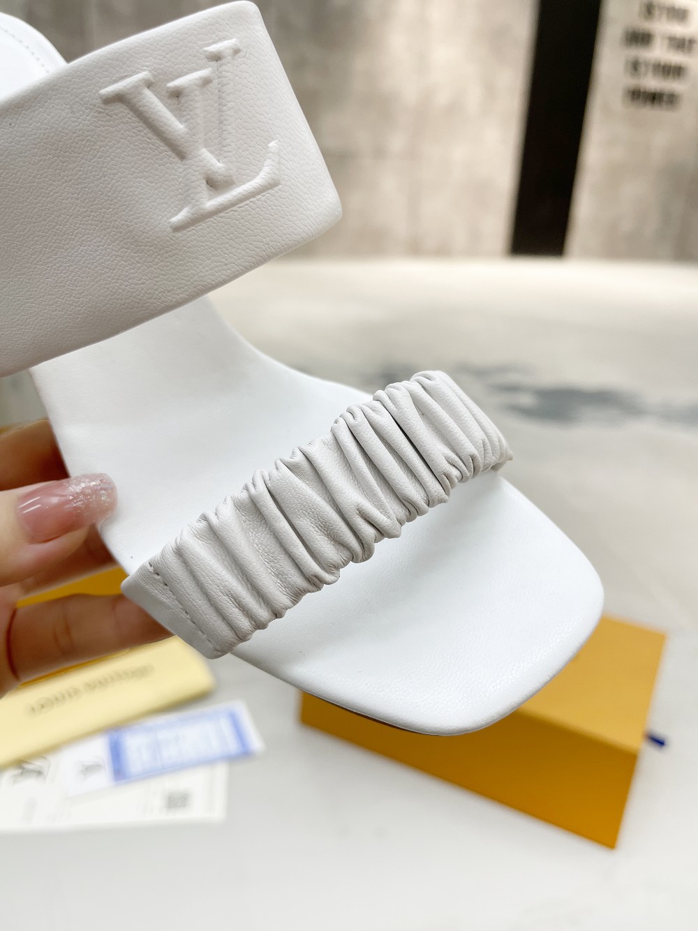 Louis Vuitton Women’s Drapy Mule White For Women LV - Image 2