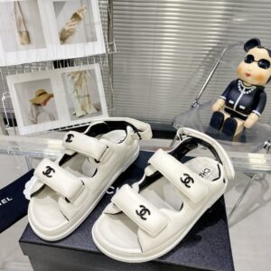 Chanel Women’s Sandals With Chanel Logo White For Women