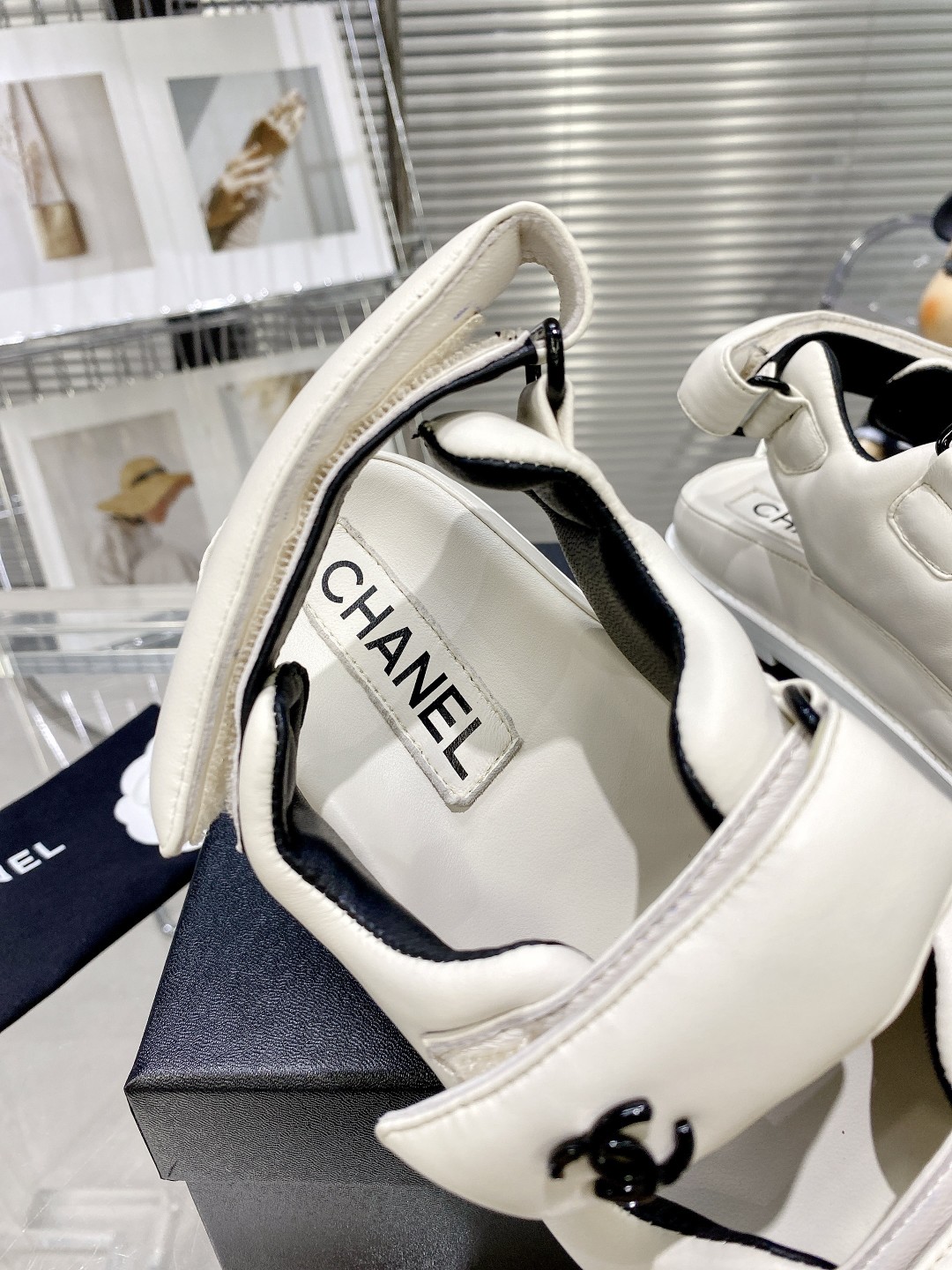 Chanel Women’s Sandals With Chanel Logo White For Women - Image 2