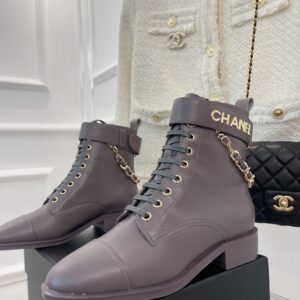 Chanel Women’s Lace-Up With Chain Light Violet For Women 1.5in/4cm