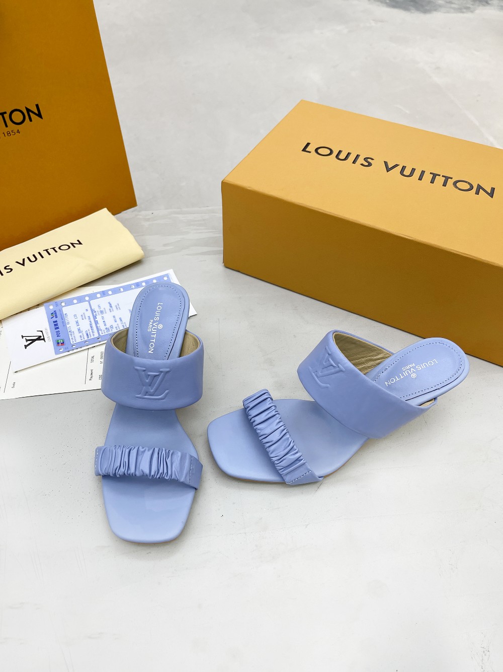 Louis Vuitton Women’s Drapy Mule Blue For Women LV