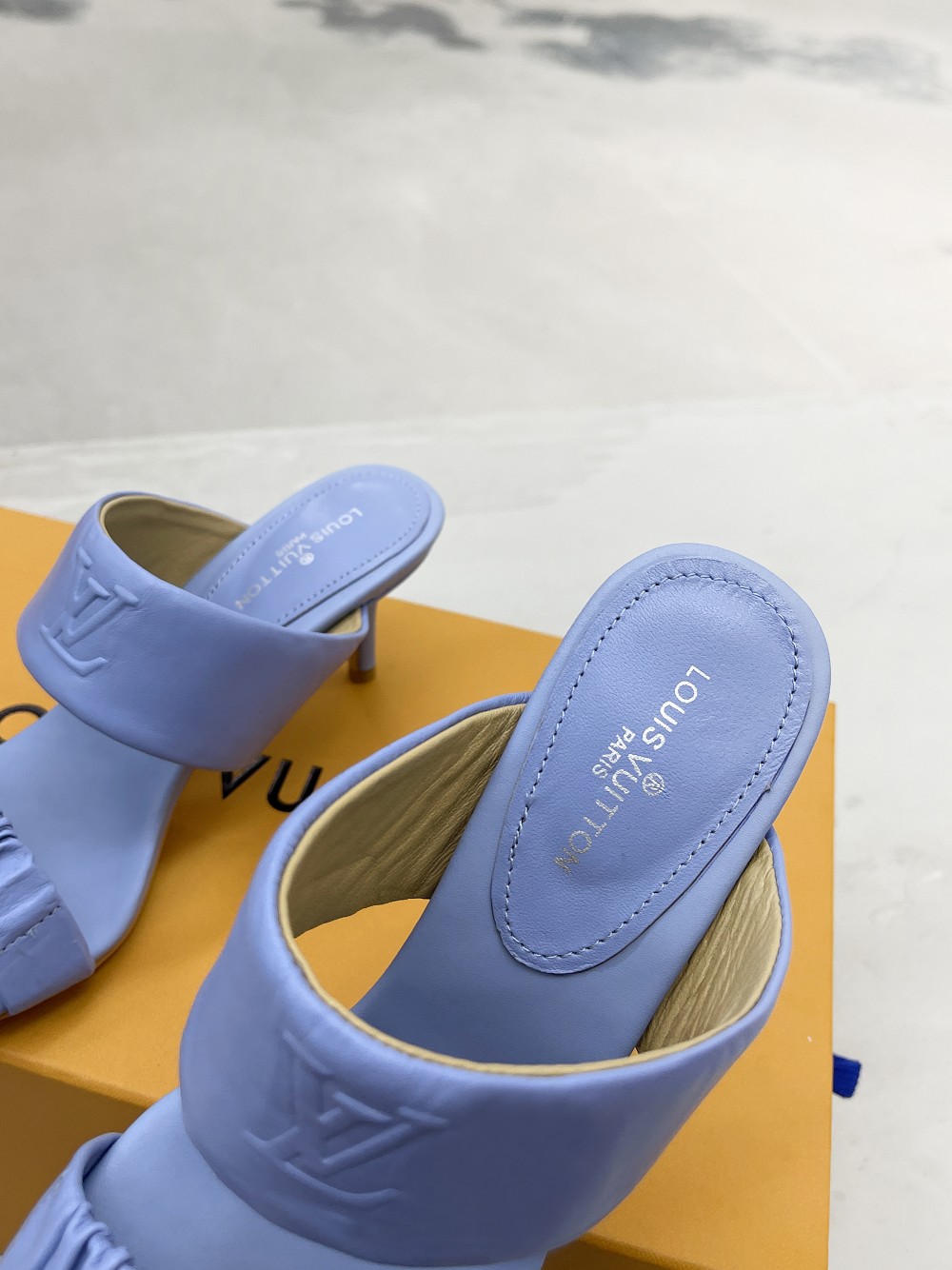 Louis Vuitton Women’s Drapy Mule Blue For Women LV - Image 4