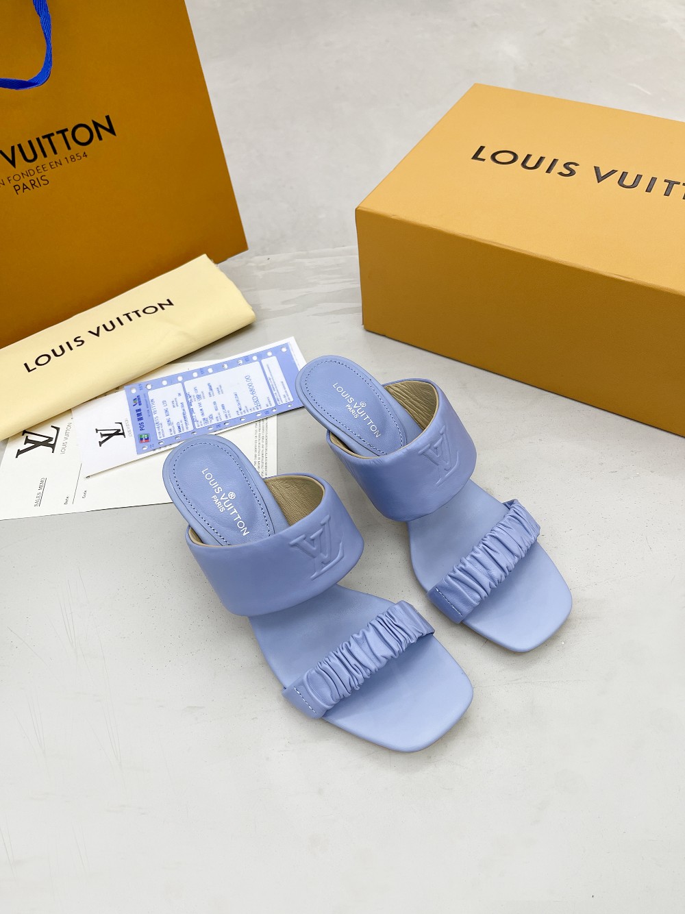 Louis Vuitton Women’s Drapy Mule Blue For Women LV - Image 2
