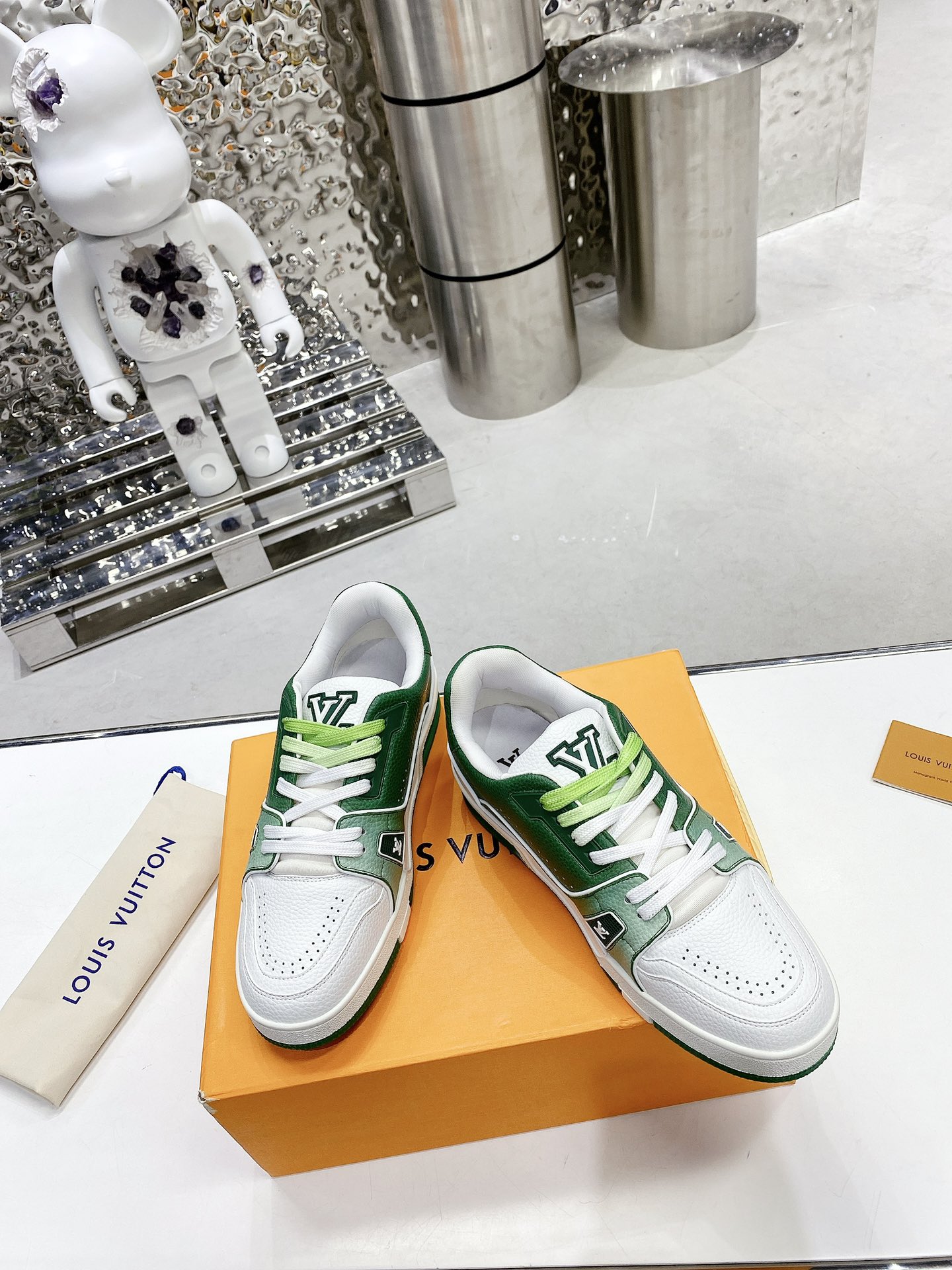 Louis Vuitton Women’s LV Trainers Green For Women LV