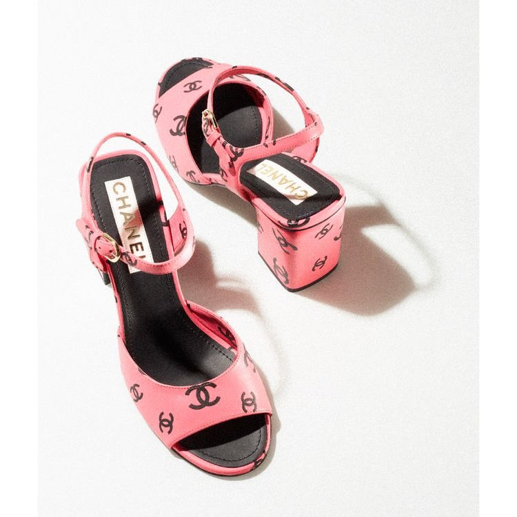 CC 100mm Heeled Sandal Pink For Women - Image 3