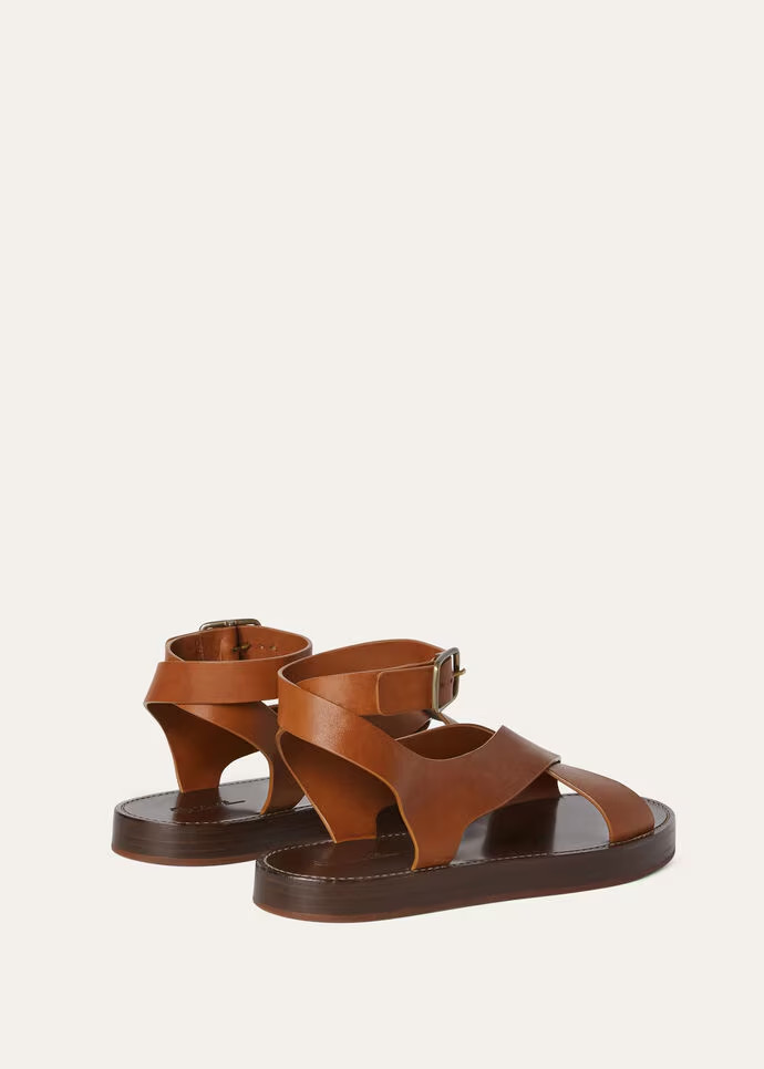 Loro Piana Sumie Sandal Tanned Gold For Women – FAO1816 E0BV - Image 4