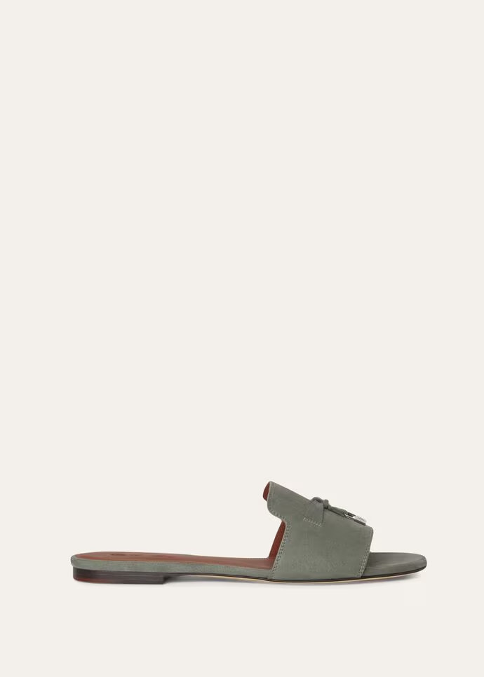 Loro Piana Summer Charms Sandal Army Gray For Women – FAI5580 506Z - Image 2