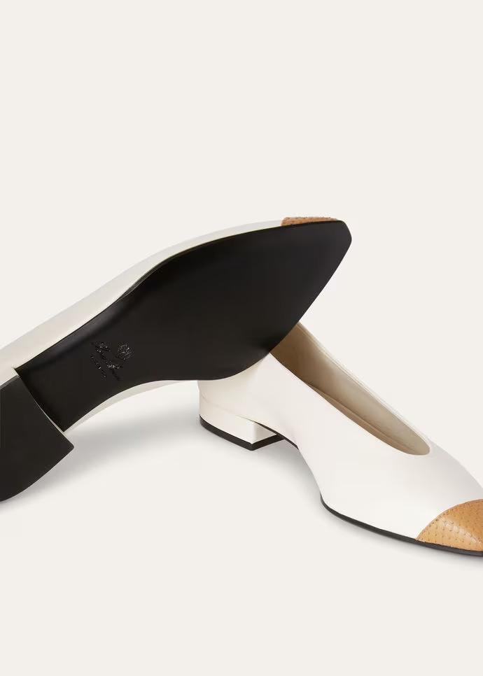 Loro Piana Tennis Rebecca Ballet Flats Nougat/honey Milk For Women FAO2684 B4C0 - Image 4