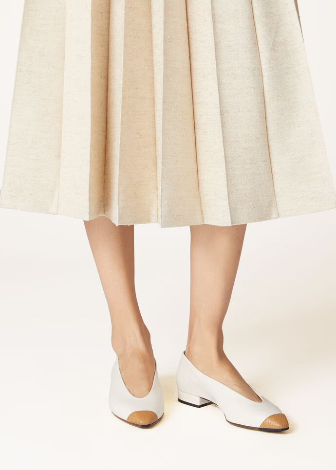 Loro Piana Tennis Rebecca Ballet Flats Nougat/honey Milk For Women FAO2684 B4C0 - Image 2