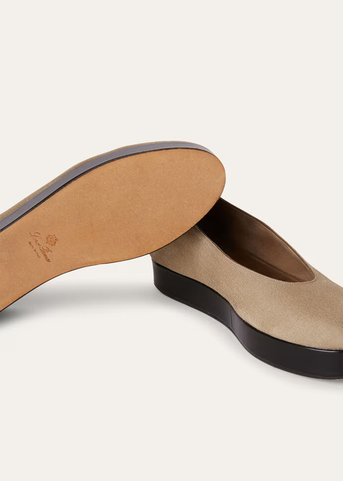 Loro Piana Shima Ballet Flats Mizzle Green For Women – FAO1294 50WI - Image 5