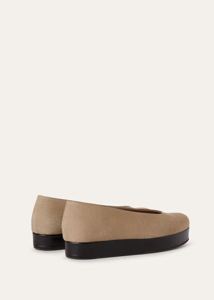 Loro Piana Shima Ballet Flats Mizzle Green For Women – FAO1294 50WI - Image 4