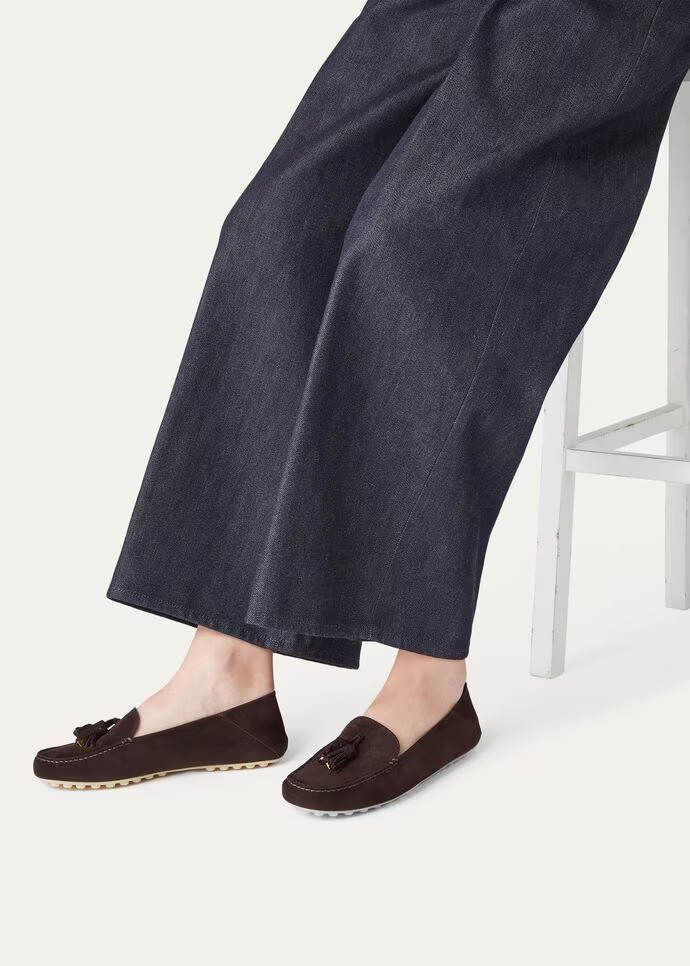 Loro Piana Dot Sole Walk Loafers Chocolate For Women – FAN0109 H026 - Image 2