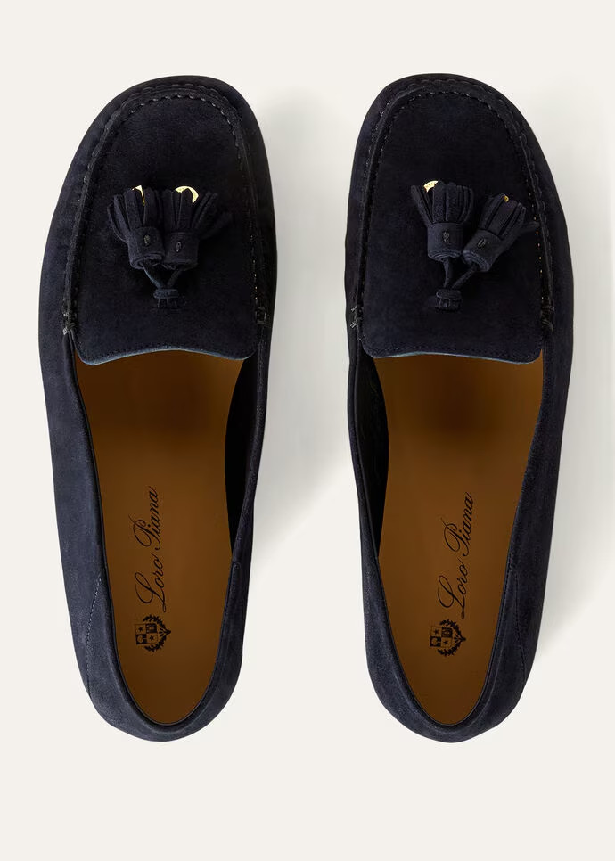 Loro Piana Dot Sole Walk Loafers Blue Navy/Sun Gold For Women – FAN0109 W1B4 - Image 4